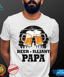Mens Fathers Day Gift Tee Beer Illiant Papa Funny Drink T Shirt