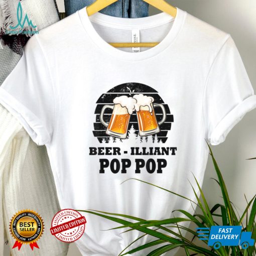 Mens Fathers Day Gift Tee Beer Illiant Pop Pop Funny Drink T Shirt