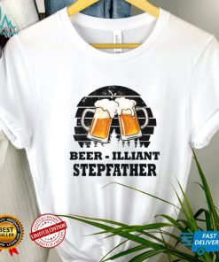Mens Fathers Day Gift Tee Beer Illiant Stepfather Funny Drink T Shirt