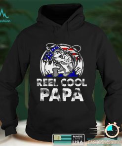 Mens Fathers Day Gift Tee Reel Cool Papa Fishing T Shirt