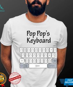 Mens Funny Tee For Fathers Day Pop Pop's Keyboard Family T Shirt