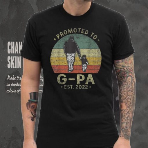 Mens Promoted to G Pa Est 2022 Vintage First Time G Pa T Shirt