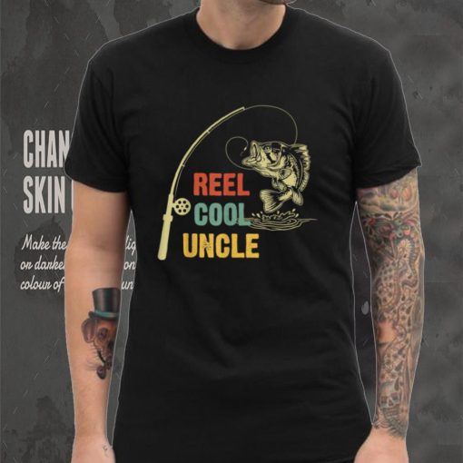 Mens Real Cool Uncle Fishing Daddy Father’s Day T Shirt