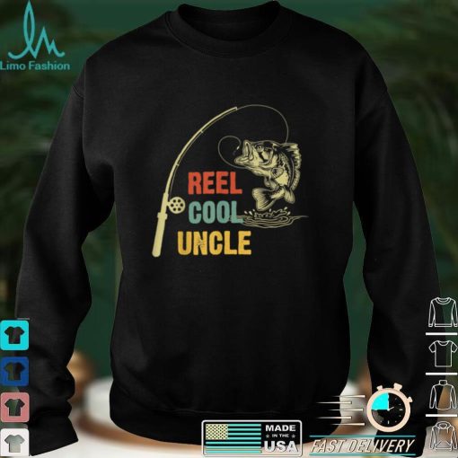 Mens Real Cool Uncle Fishing Daddy Father’s Day T Shirt