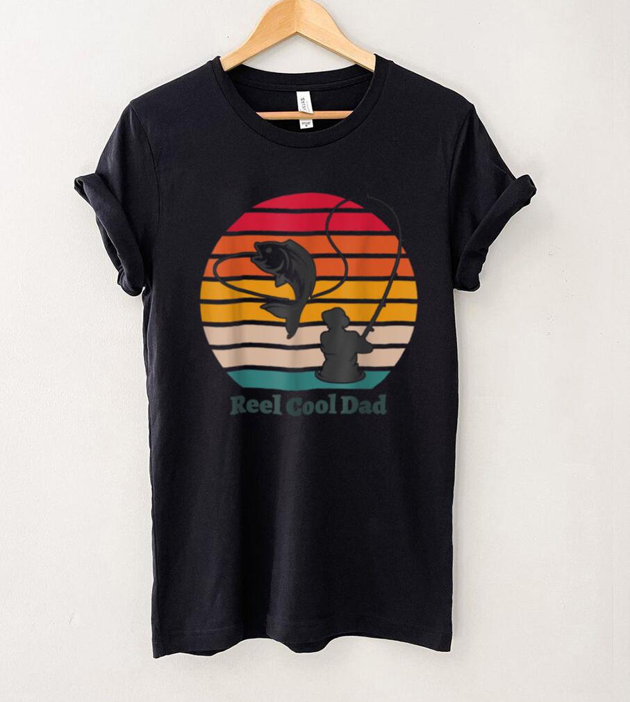 Mens Reel Cool Dad Funny Fishing Pun Father's Day Birthday T Shirt