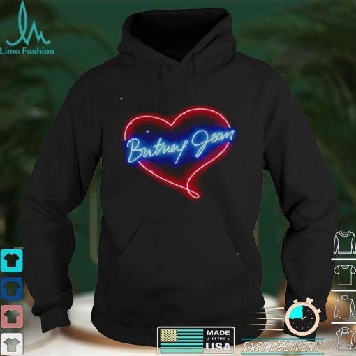 Neon Britney Jean Heart Britney Spears T Shirt