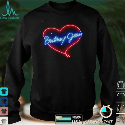 Neon Britney Jean Heart Britney Spears T Shirt