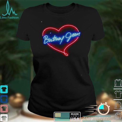 Neon Britney Jean Heart Britney Spears T Shirt