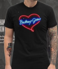 Neon Britney Jean Heart Britney Spears T Shirt