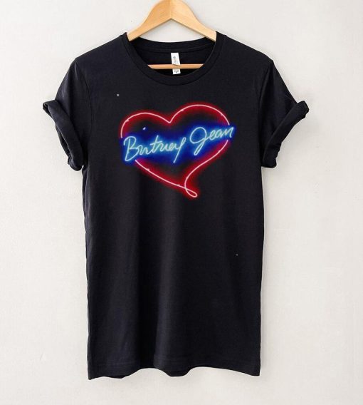 Neon Britney Jean Heart Britney Spears T Shirt