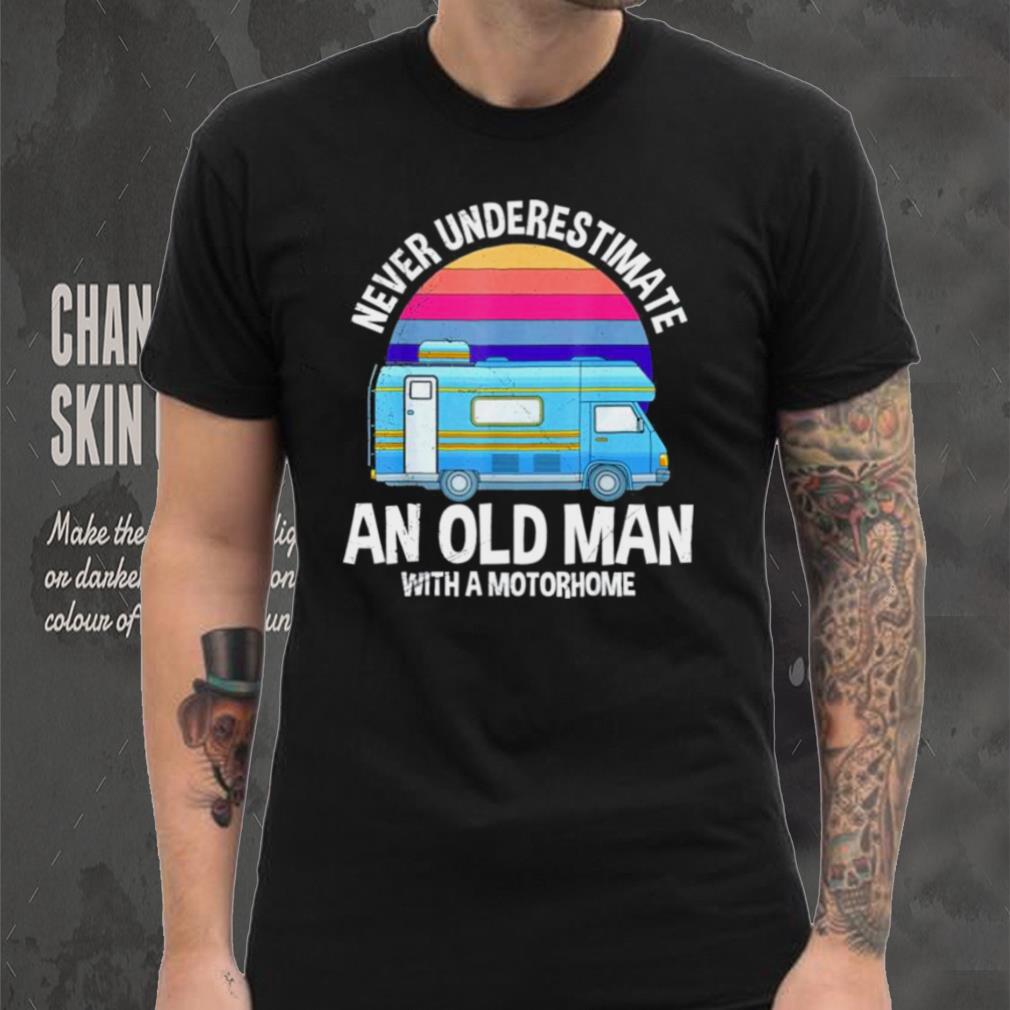 Old man with camper dad grandpa pensioner camper shirt