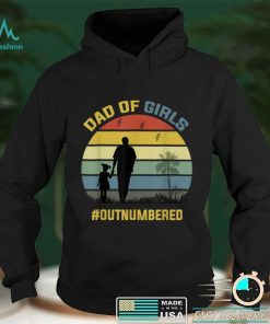 Outnumbered Dad of Girls Funny Girl Father’s Day Retro Gift T Shirt