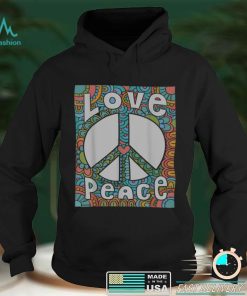 PEACE SIGN LOVE 1960s 1970s Shirt Tie Dye Groovy Hippie T Shirt