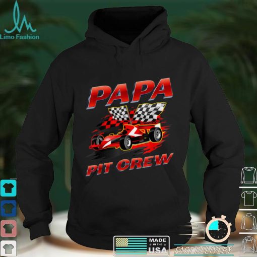 Papa Pit Crew Race Car Birthday Party Racing Family T Shirt