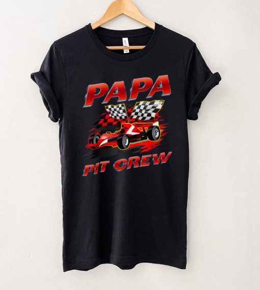 Papa Pit Crew Race Car Birthday Party Racing Family T Shirt