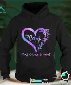 Peace Love Heart Heal Scrub Life Nurse Lover Nursing T Shirt