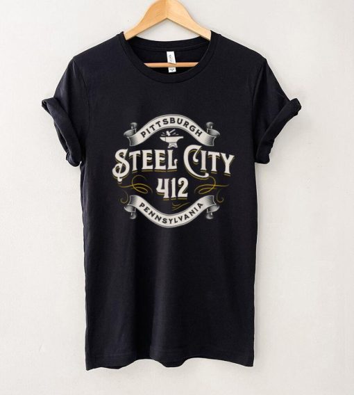 Pittsburgh Pennsylvania Steel City 412 Home Vintage T Shirt