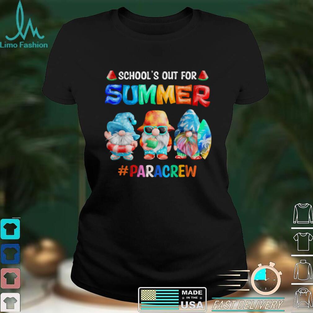 Schools Out For Summer Para Crew Gnomes Summer Vibes T Shirt