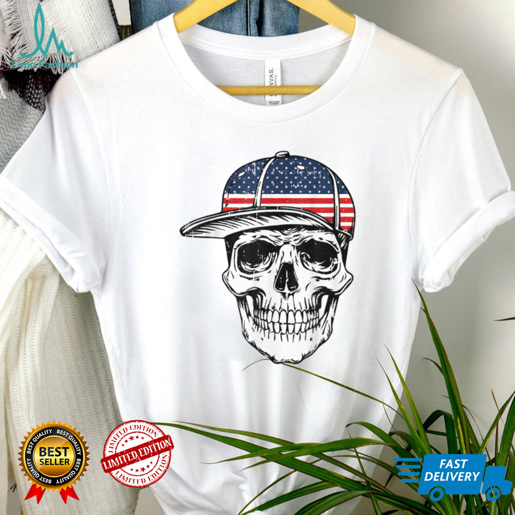 Skull American Flag 4th Of July Cool Skeleton Patriotic T Shirt