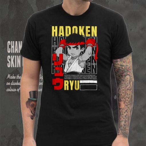 Street Fighter Chibi Ryu Hadoken Mens T Shirt