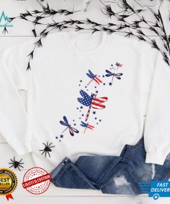 Th Patriotic US Flag Dragonfly Lover Costume 4th Of July T Shirt
