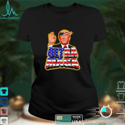 Ultra Maga Trump Background Flag America T Shirt