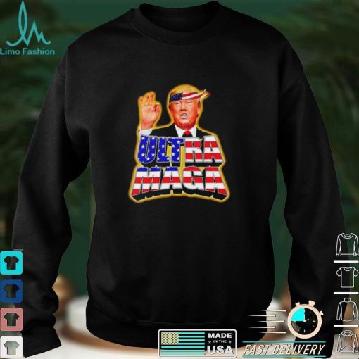 Ultra Maga Trump Background Flag America T Shirt