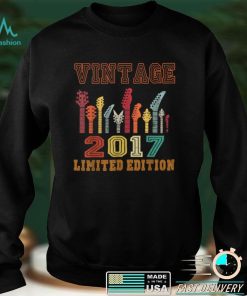 Vintage 2017 Birthday Guitar Lovers 5th Birthday T Shirt