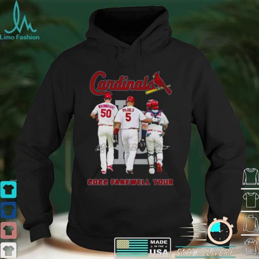 Wainwright Yadier Molina and Pujols the last dance St. Louis Cardinals 2022 Farewell Tour signatures shirt