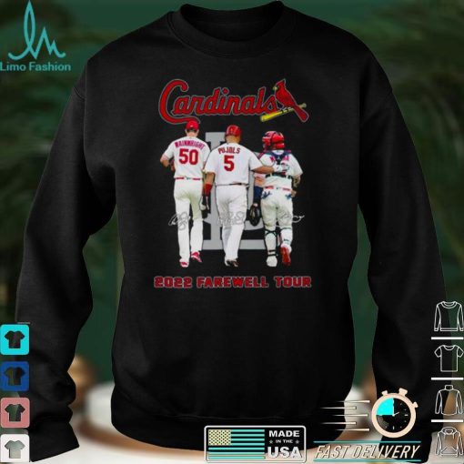 Wainwright Yadier Molina and Pujols the last dance St. Louis Cardinals 2022 Farewell Tour signatures shirt