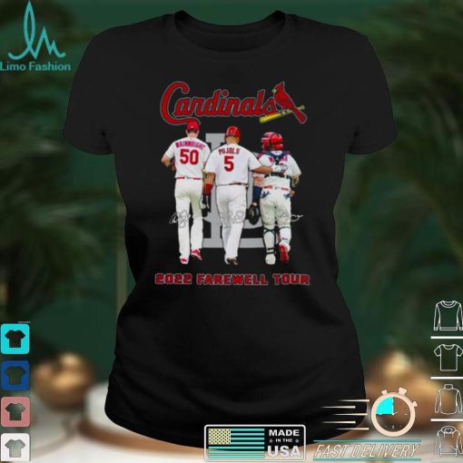 Wainwright Yadier Molina and Pujols the last dance St. Louis Cardinals 2022 Farewell Tour signatures shirt