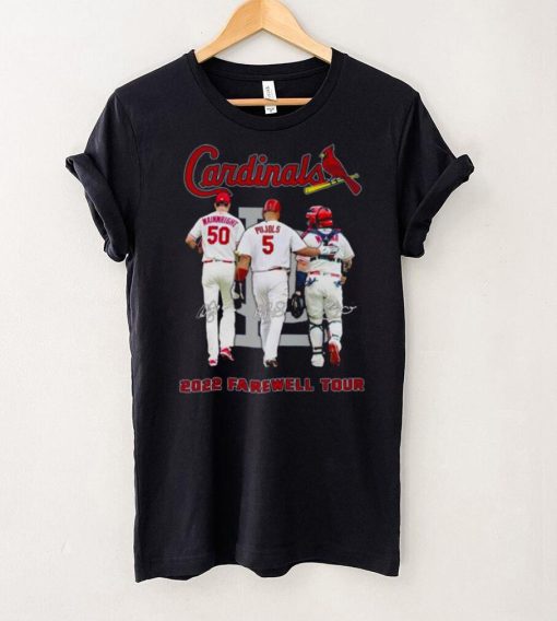 Wainwright Yadier Molina and Pujols the last dance St. Louis Cardinals 2022 Farewell Tour signatures shirt