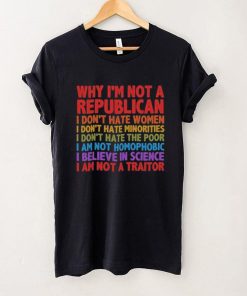 Why I’m Not A Republican TShirt,Political Shirt