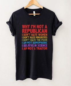 Why I'm Not A Republican TShirt,Political Shirt