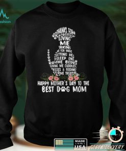 Womens Happy Mother’s Day Dog Mom V Neck T Shirt