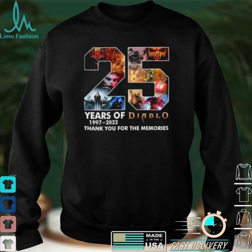25 Years Of Diablo 1997 2022 Thank You For The Memories Shirt