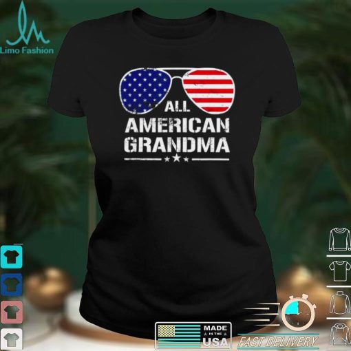 All American grandma American flag patriotic 4th of july shirt