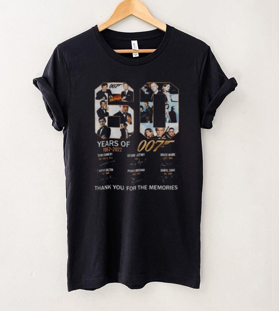 James Bond 007 60 years of 1962 2022 thank you for the memories signatures shirts