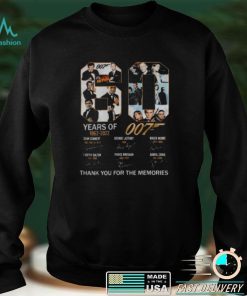 James Bond 007 60 years of 1962 2022 thank you for the memories signatures shirts
