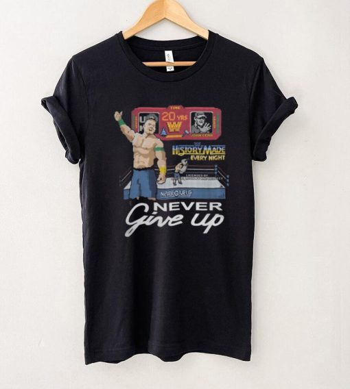 John Cena Merch 20 Years Never Give Up Shirt