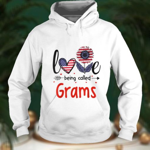 Love Being Called Grams American Flag Patriotic 4th Of July T Shirt