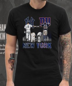 New York YankeesDerek Jeter #2_New York Giants Lawrence Taylor #56 t shirt