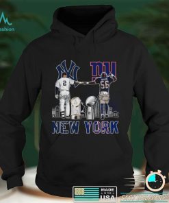 New York YankeesDerek Jeter #2_New York Giants Lawrence Taylor #56 t shirt