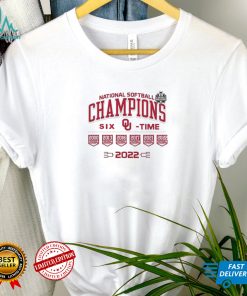 Oklahoma Sooners Six Time National Softball Champions 2022 Unisex T Shirt