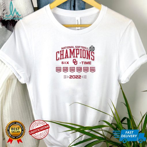 Oklahoma Sooners Six Time National Softball Champions 2022 Unisex T Shirt