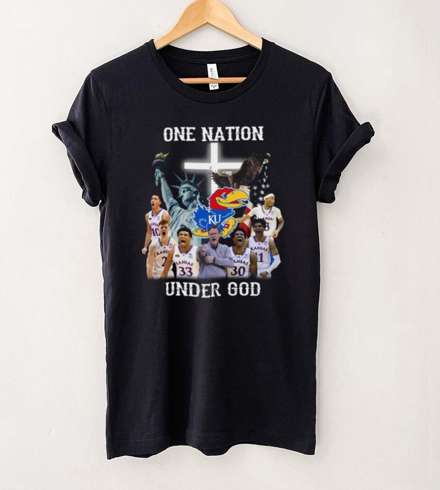 One Nation Under God Kansas Jayhawks Basketball Shirt
