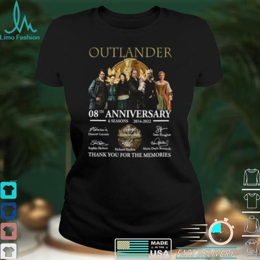 Outlander 08Th Anniversary 6 Seasons 2014 2022 Memories Signatures Shirt