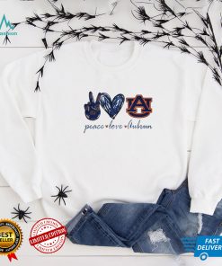 Peace Love Auburn Tigers Football Shirt