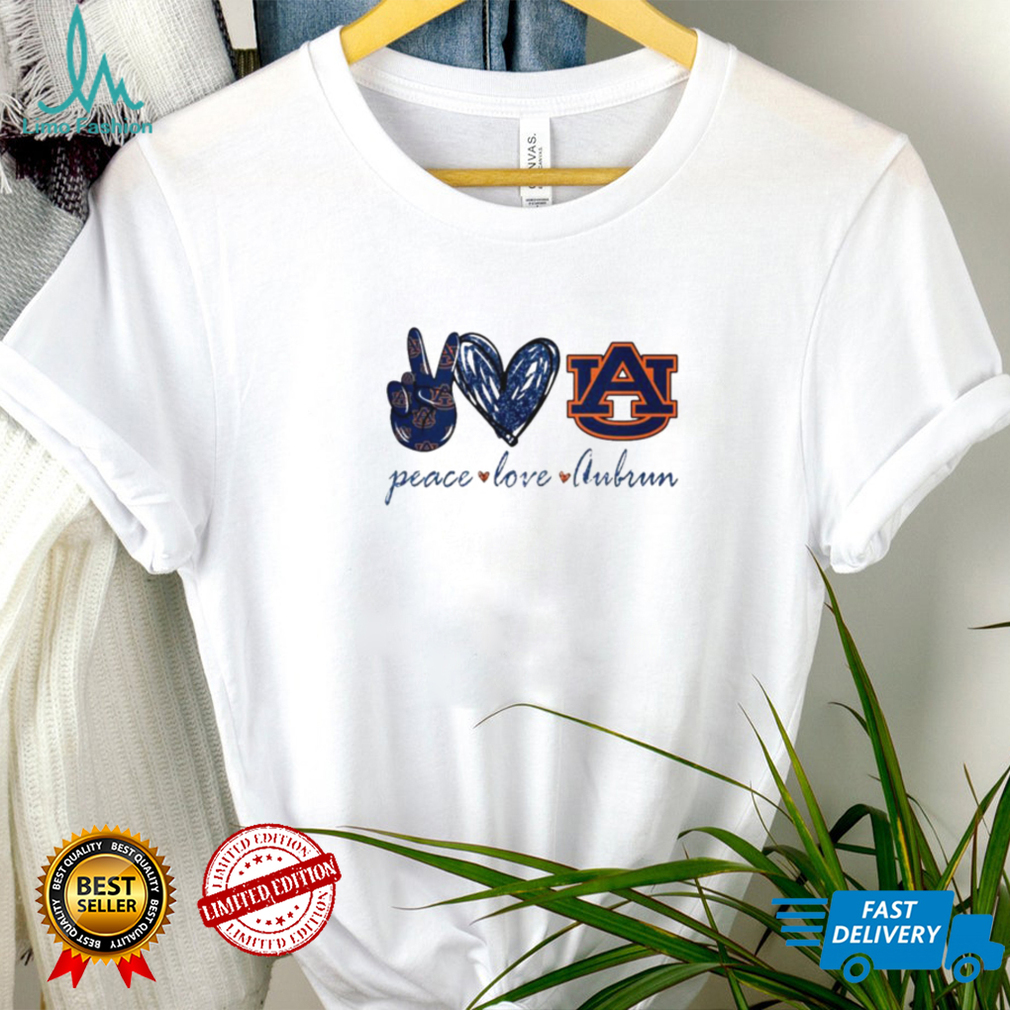 Peace Love Auburn Tigers Football Shirt