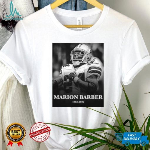 RIP Marion Barber III 1983 2022 Black White Official T shirt